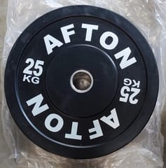 Training Olympic Black Rubberised Bumper Plates