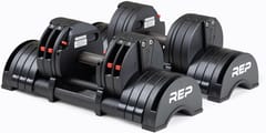 REP Fitness QuickDraw Adjustable Dumbbell – 2.5–25kg (Pair) | Fast Change, Pro Build