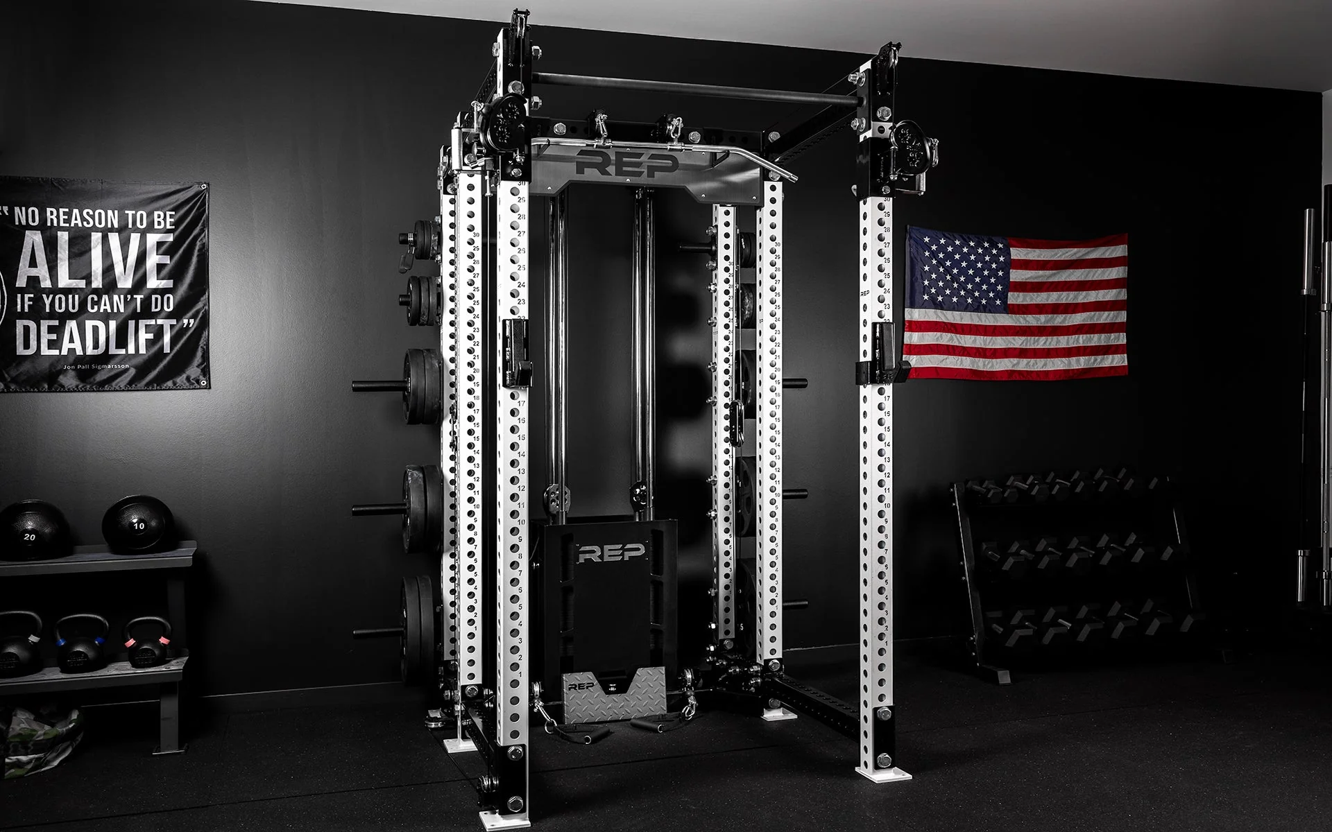 REP Fitness PR-5000 6-Post Rack + Ares 2.0 Functional Trainer Bundle (80" x 30") | All-In-One Power & Cable System