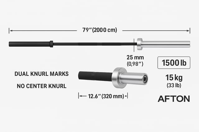 AFTON Helia Bar – 15KG Women’s Olympic Barbell (Cerakote + QPQ)