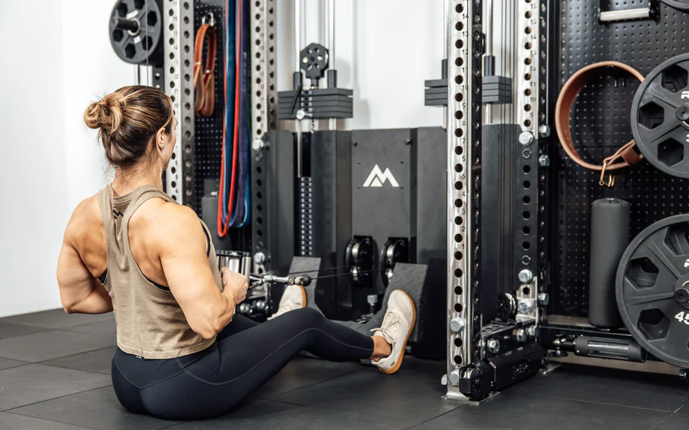 REP Wall-Mounted Ares™ 2.0 (93") – 4 Post Compact – Metallic Black – With Storage Wings | Luxury Home Gym System India