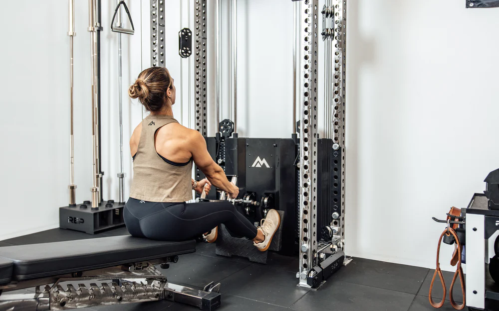 REP Wall-Mounted Ares™ 2.0 (93") – 4 Post Compact – Metallic Black – With Storage Wings | Luxury Home Gym System India