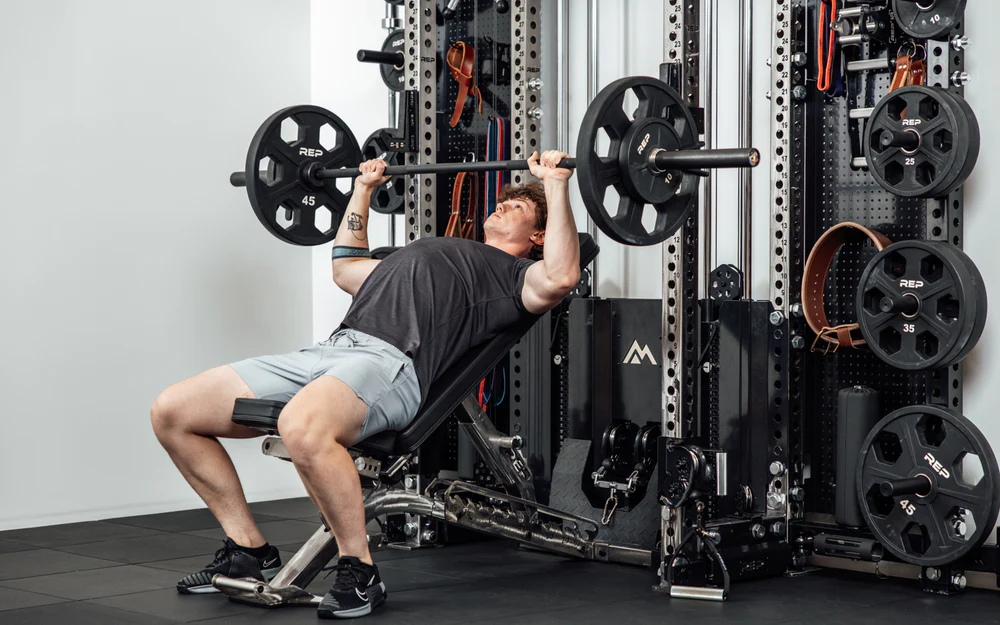 REP Wall-Mounted Ares™ 2.0 (93") – 4 Post Compact – Metallic Black – With Storage Wings | Luxury Home Gym System India