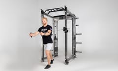 REP PR-5000 Dual Athena Half Rack – 80", Metallic Black